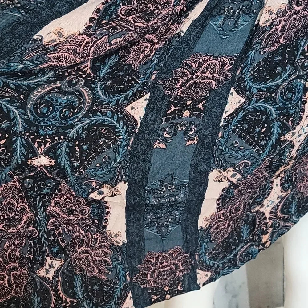 FREE PEOPLE COUNT Me In Trapeze black combo tunic - Picture 7 of 9